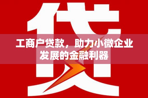 双滦工商户贷款，助力小微企业发展的金融利器