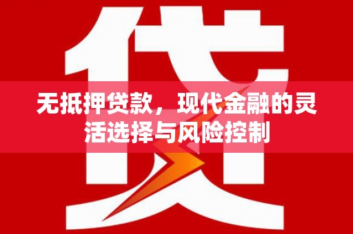 双滦无抵押贷款，现代金融的灵活选择与风险控制