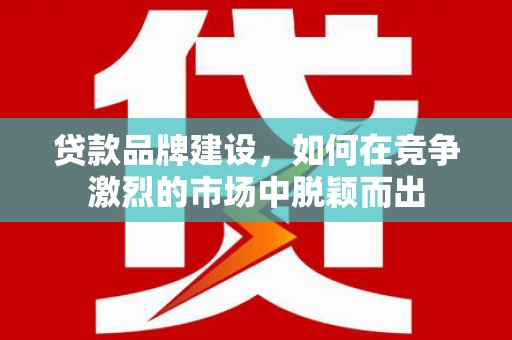 双滦贷款品牌建设，如何在竞争激烈的市场中脱颖而出