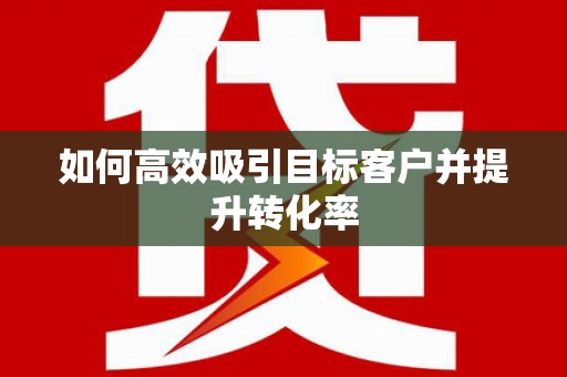 双滦如何高效吸引目标客户并提升转化率