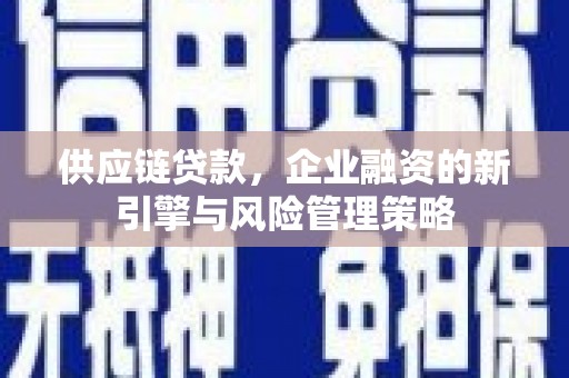 双滦供应链贷款，企业融资的新引擎与风险管理策略