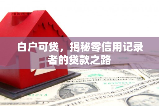 双滦白户可贷，揭秘零信用记录者的贷款之路